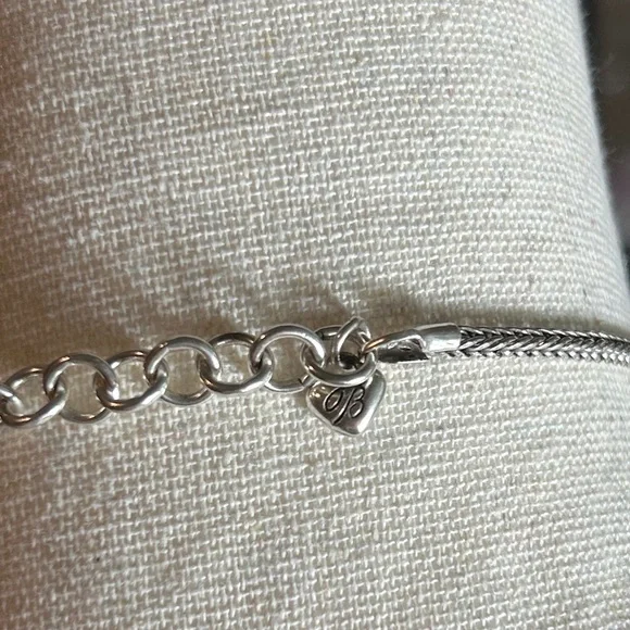 Brighton Capella Long Necklace Silver Plated 2"D Medallion Thick Chain